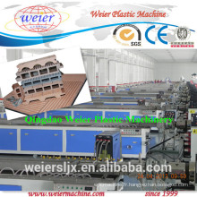 pvc wood plastic composite fabricating machine for door window floor profiles / PE WPC Decking Extruder Machine